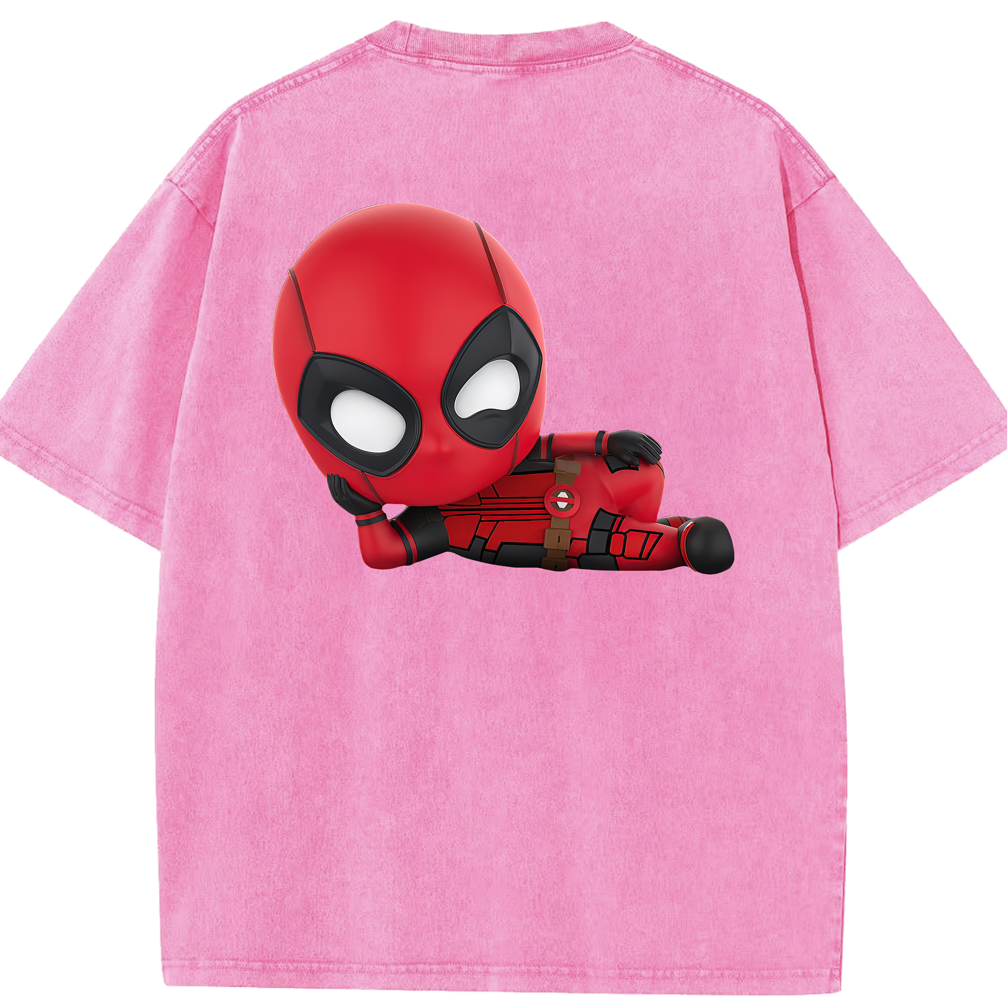 （画像用） Deadpool デッドプール 綿100% ヴィンテージ風 半袖Tシャツ（背面プリント）
